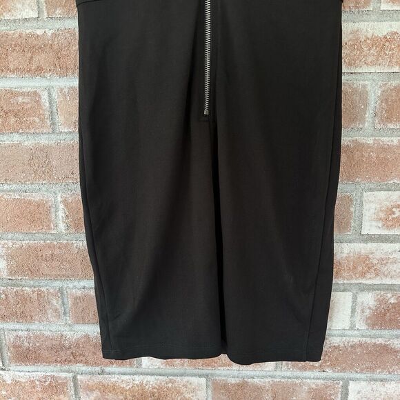 Fashion Nova Deep Plunge V Neck Embroidered Mini Dress Small Black - Picture 6 of 9